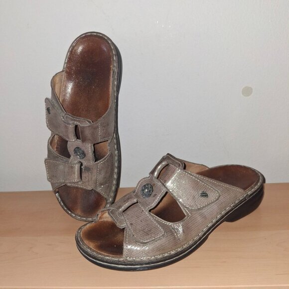 Finn Comfort Women's Pattaya Comfort Sandals - Size 38 (US 7.5) - Tan/Gold - Picture 1 of 8